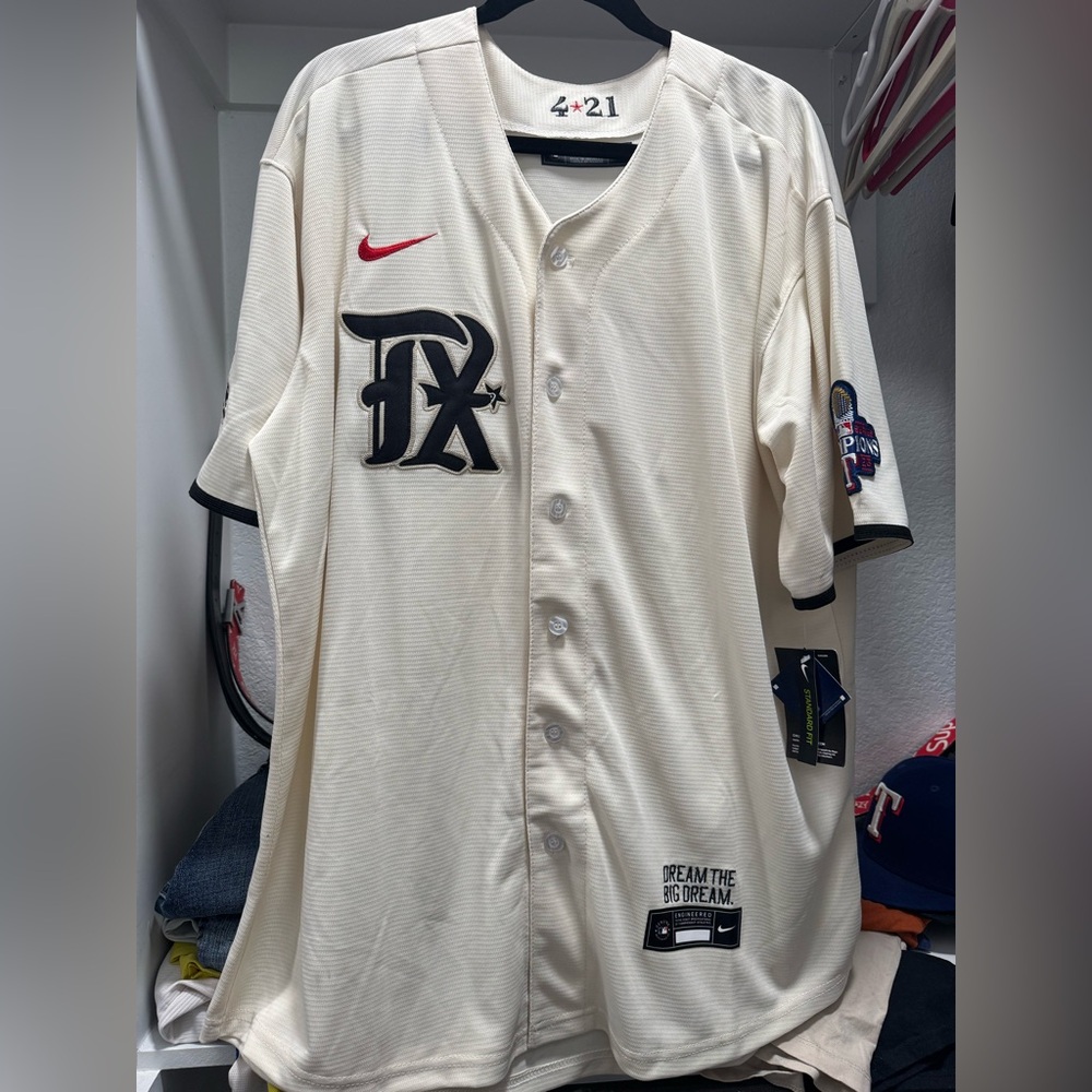 Small-XX Large Texas Rangers Jersey
